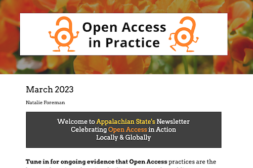 App State's Open Access Newsletter