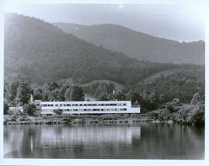 Historical photo of Black Mountain College building at Lake Eden
