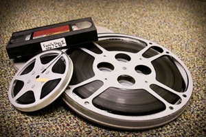 Film reels and VHS tape