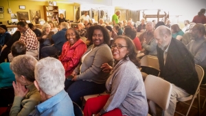 Large crowd at the Caldwell Heritage Museum screening of 